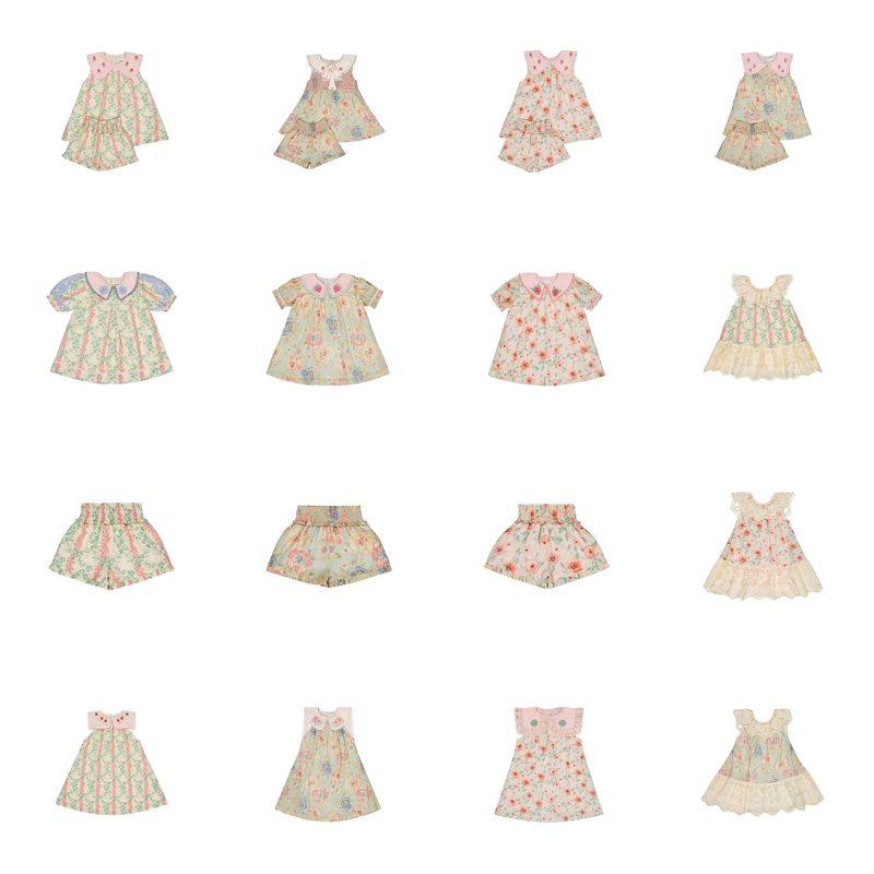 Baby Clothing Industry - Robe de princesse brodée de fleurs