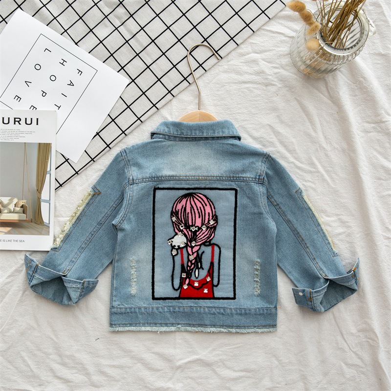 Veste en jean déchiré à paille - Baby Clothing Drawing avis et prix