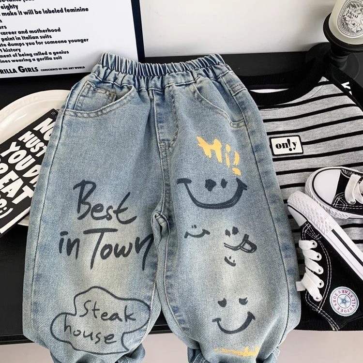 Pantalon en jean ample en coto - Baby Clothing Drawing avis et prix