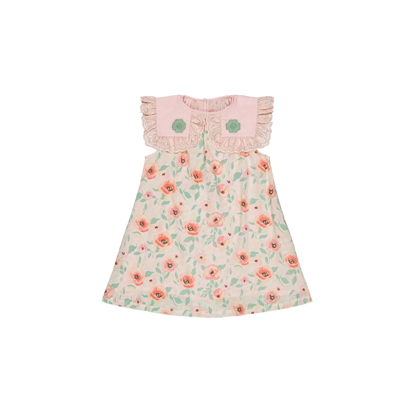 Robe de princesse brodée de fl - Baby Clothing Industry avis et prix
